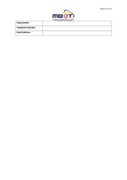 FRQ/V2/07/22
Organization
Telephone Number
Email Address 
