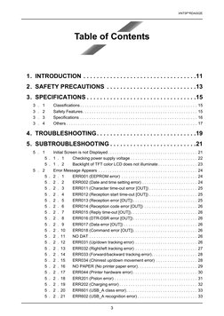 XNT5P*RDA002E
3
Table of Contents
1. INTRODUCTION . . . . . . . . . . . . . . . . . . . . . . . . . . . . . . . . . .11
2. SA
