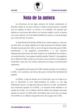 Avon Gale                                        
                  El desafío del entrenador 
 
 
 
Serie Oportunidades de a