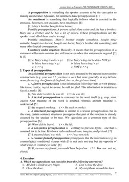 Lecture Notes on Pragmatics FOR POSTGRADUATE STUDENTS, 2009