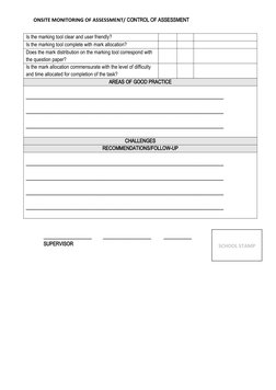 Assessment Moderation Report Template | PDF | Educational Assessment ...
