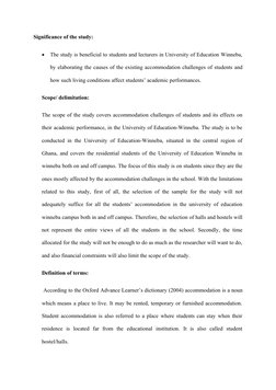 Significance of the study:

The study is beneficial to students and lecturers in University of Education Winneba,
by elabora