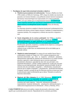 1. Paradigmas de supervisión atencional orientada a objetivos
●
Modelo de procesamiento de la información: Norman y Shallice
