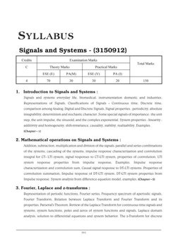 SIGNAL and SYSTEM - Technical Publication - 3150912 | PDF