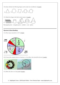 Grade 4 Term 3 Maths Revision Paper | PDF | Area | Elementary Geometry