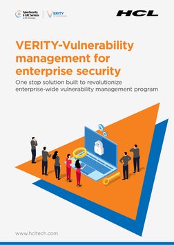 VERITY-Vulnerability
management for
enterprise security  
One stop solution built to revolutionize
enterprise-wide vulnerabil