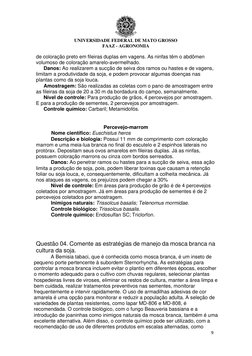 UNIVERSIDADE FEDERAL DE MATO GROSSO 
FAAZ - AGRONOMIA 
9 
 
 
 
de coloração preto em fileiras duplas em vagens. As ninfas tê