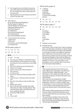 PHOTOCOPIABLE  © Oxford University Press
5
MĆ W. pełna answer key and audio / video script
 pełna answer key and audio / vide