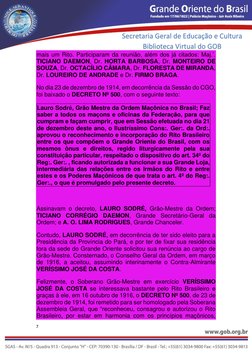 7 
 
Secretaria Geral de Educação e Cultura 
Biblioteca Virtual do GOB 
mais um Rito. Participaram da reunião, além dos j