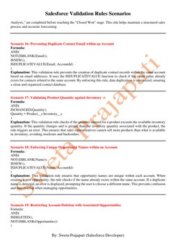 Salesforce Validation Rules Examples | PDF | Probability | Inventory