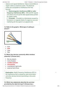 CCNA 1 v7 Ethernet Concepts Exam Answers | PDF | Computer Network ...