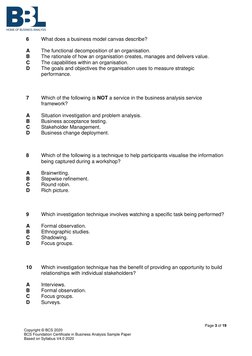 BCS Foundation V4.0 Sample Paper - BBL | PDF | Business Analysis | Use Case