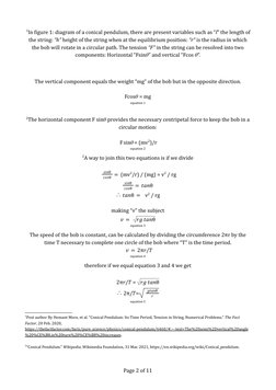 Conical Pendulum Time Period Analysis | PDF | Pendulum | Force