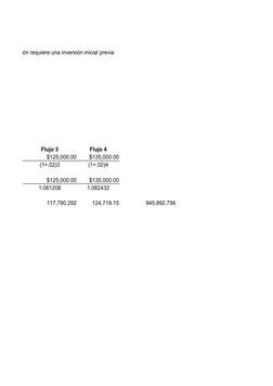 mera opción requiere una inversión inicial previa 
Flujo 3
Flujo 4
$125,000.00
$135,000.00
(1+.02)3
(1+.02)4
$125,000.00
$135