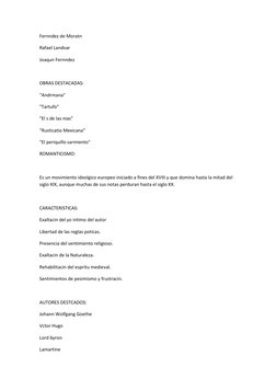 Fernndez de Moratn  
Rafael Landvar 
Joaqun Fernndez  
 
OBRAS DESTACADAS: 
"Andrmana" 
"Tartufo" 
"El s de las nias" 
"Rusti