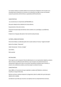 Las novelas realistas se escriben desde los aos treinta pero el Realismo como escuela no se 
consolida hasta la dcada de lo