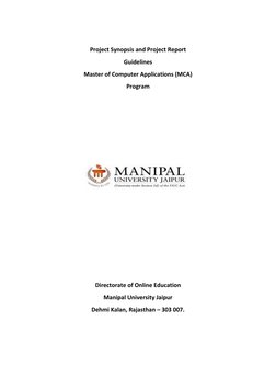 MCA Project Report & Synopsis Guidelines | PDF | Software Testing ...