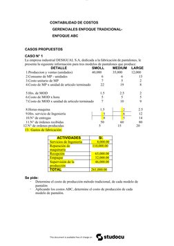 Costeo ABC en Producción de Calzado | PDF | Zapato | Calzado