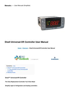 Home (https://manuals.plus/) » Emerson  (https://manuals.plus/category/emerson)» Dixell Universal-XR Controller User Manual
C
