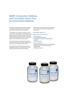 BASF Construction Additives Brochure | PDF | Cement | Industrial Processes
