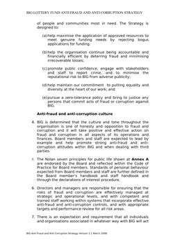 BIG LOTTERY FUND ANTI FRAUD AND ANTI CORRUPTION STRATEGY
of  people  and  communities  most  in  need.  The  Strategy  is 
de