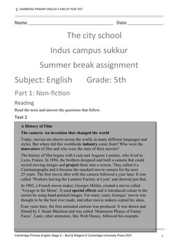 Cambridge Primary English 5 Test | PDF | Language Arts & Discipline