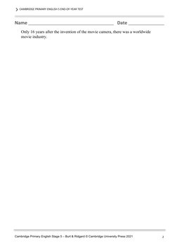 Cambridge Primary English 5 Test | PDF | Language Arts & Discipline