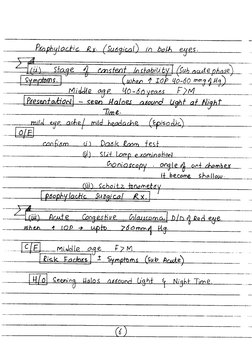 Ophthalmology Handwritten Notes | PDF