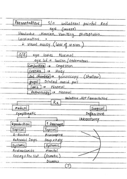 Ophthalmology Handwritten Notes | PDF