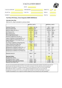 Two-Phase PSV Sizing Using HEM Method | PDF