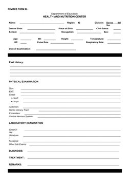 86 Questionnaire Reference Guide Revised Form 86 Medical Certificate | PDF | Physical Examination | Medicine