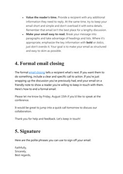 Formality Email Sample Formal Email Writing Guidelines | PDF