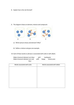 Year 7 Chemistry Test Questions | PDF | Chemical Substances | Chemical ...