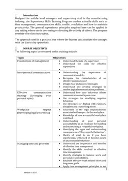 Supervisory Skills Training Course Outline | PDF | Leadership ...