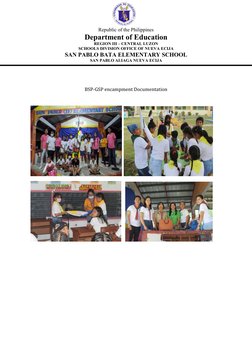 BSP-GSP Encampment Accomplishment Report | PDF | Scouting | Outdoor ...