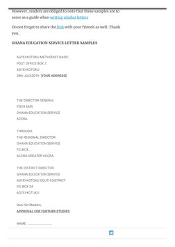GES Letter Samples for Applications | PDF