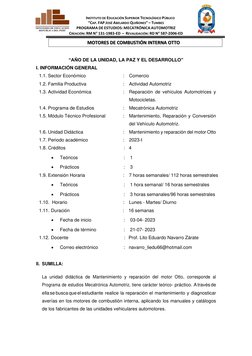 INSTITUTO DE EDUCACIÓN SUPERIOR TECNOLÓGICO PÚBLICO 
“CAP. FAP JOSÉ ABELARDO QUIÑONES” – TUMBES 
PROGRAMA DE ESTUDIO