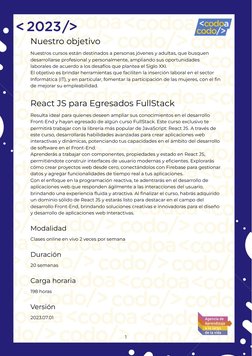 Nuestro objetivo
Nuestros cursos están destinados a personas jóvenes y adultas, que busquen
desarrollarse profesional y perso
