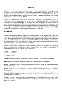 Mishna Example Significado e Estrutura da Mishná | PDF | Textos judaicos | Torá Oral