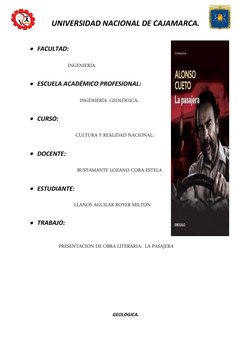 P
GEOLOGICA.
FACULTAD:
                    INGENIERÍA.
ESCUELA ACADÉMICO PROFESIONAL:
INGENIERÍA  GEOLÓGICA.
CURSO: