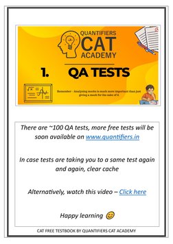 Free CAT Testbook by Quantifiers CAT | PDF | Mathematics
