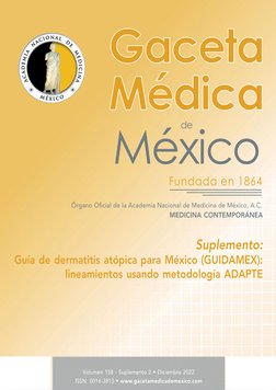 Volumen 158 - Suplemento 2 • Diciembre 2022 
ISSN: 0016-3813 • www.gacetamedicademexico.com
Órgano Ofcial de la Academia Naci