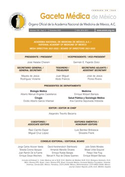 Órgano Ofcial de la Academia Nacional de Medicina de México, A.C.
F
U
N
D
A
D
A
 
E
N
 
1
8
6
4
Gaceta Médica de México
Inclu