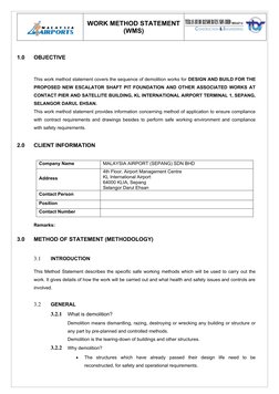 Demolition Method Statement for KLIA | PDF | Demolition | Crane (Machine)