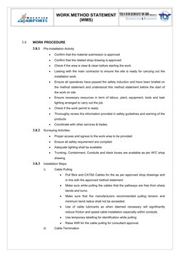 Work Method Statement for ICT Installation | PDF | Art