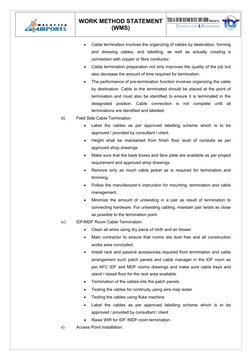 Work Method Statement for ICT Installation | PDF | Art
