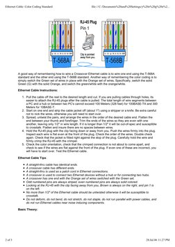 Ethernet Cable Color Coding Guide | PDF | Electrical Connector | Ethernet
