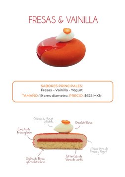  
SABORES PRINCIPALES: 
Fresas – Vainilla - Yogurt 
TAMAÑO: 19 cms diametro. PRECIO: $625 MXN 
