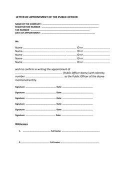 Public Officer Appointment Letter | PDF | Games & Activities | Law