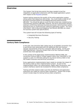 Overview
This System Test Script documents the steps needed to test the 
integration of application extensions with the targe